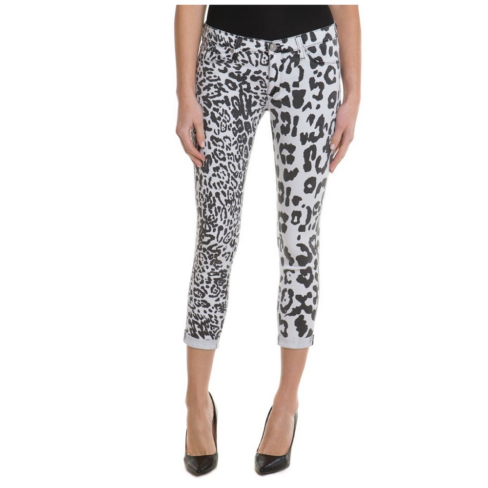 NWT HUDSON Harkin Leopard Print Crop Skinny Jeans, Trendy & Stylish Denim